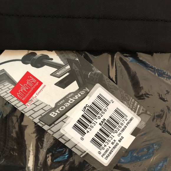 Manhattan Portage Black Drawstring Bag - Picture 4 of 7
